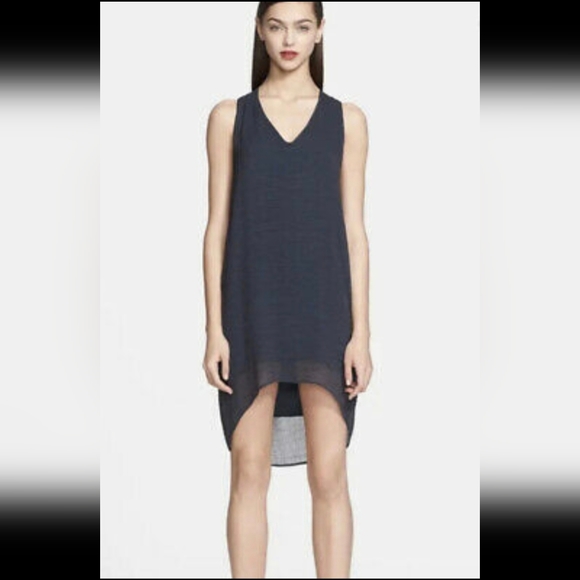 Helmut Lang sleeveless Side Drape Breeze dress, in teal color - Picture 3 of 7